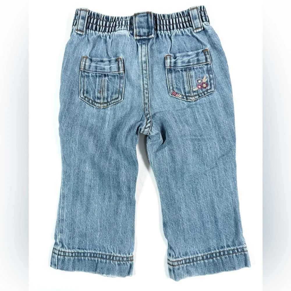 VINTAGE OSHKOSH BGOSH Toddler Girl Jeans Floral 18M Cottagecore‎ 90s Y2K Classic